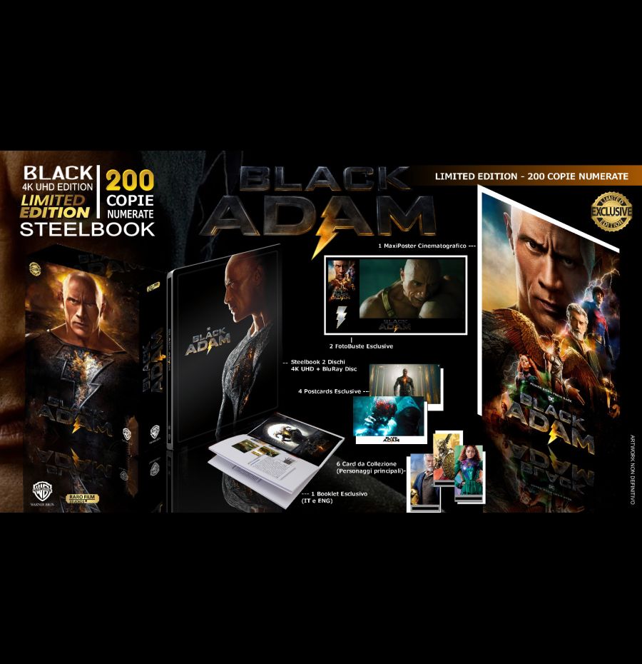 Black Adam - Black Ed. 4K UHD Steelbook - 200cp numerate